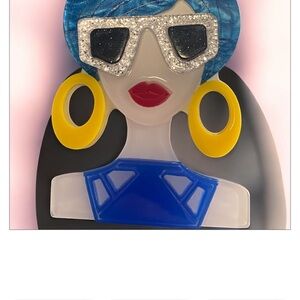 Stylish chic Lady Brooch